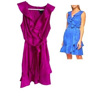 DKNY flounced and ruffled dress